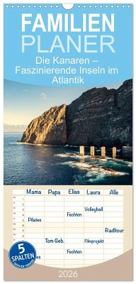 Familienplaner 2026 - Die Kanaren - Faszinierende Inseln im Atlantik mit 5 Spalten (Wandkalender, 21 x 45 cm) CALVENDO