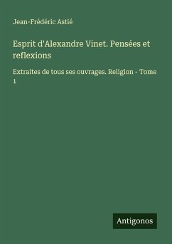 Cover Esprit d'Alexandre Vinet. Pensées et reflexions