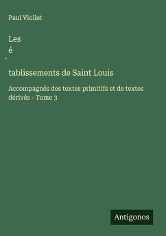 Cover Les é¿tablissements de Saint Louis