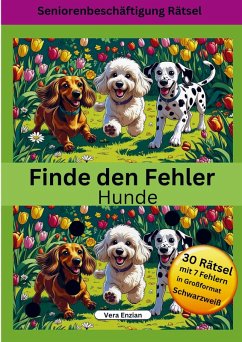 Cover Finde den Fehler - Hunde - Seniorenbeschäftigung Rätsel - Grossformat
