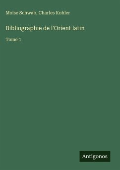 Cover Bibliographie de l'Orient latin