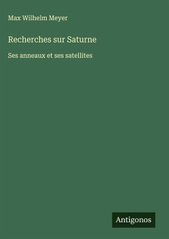 Cover Recherches sur Saturne