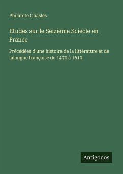Cover Etudes sur le Seizieme Sciecle en France