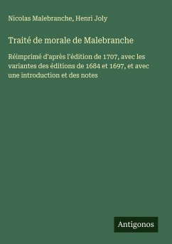 Cover Traité de morale de Malebranche
