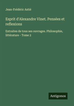 Cover Esprit d'Alexandre Vinet. Pensées et reflexions