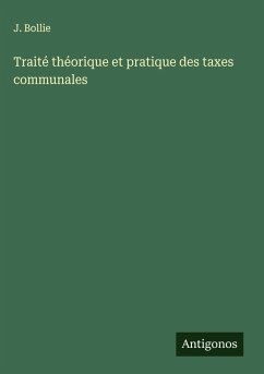 Cover Traité théorique et pratique des taxes communales