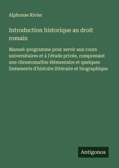 Cover Introduction historique au droit romain