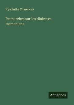 Recherches sur les dialectes tasmaniens - Charencey, Hyacinthe