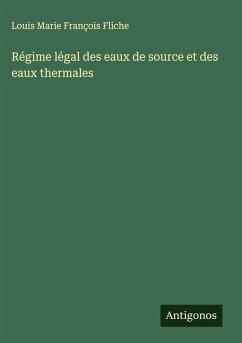 Cover Régime légal des eaux de source et des eaux thermales