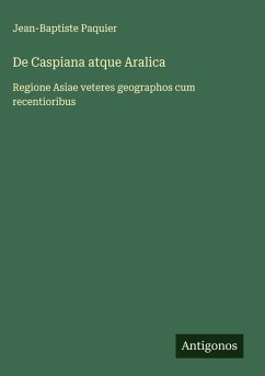 Cover De Caspiana atque Aralica