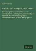 Introduction historique au droit romain