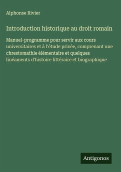 Cover Introduction historique au droit romain