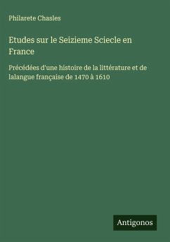 Cover Etudes sur le Seizieme Sciecle en France