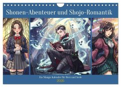 Cover Sh¿nen-Abenteuer und Sh¿jo-Romantik - Ein Manga-Kalender für Herz und Seele (Wandkalender 2026 DIN A4 quer), CALVENDO Monatskalender