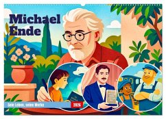 Cover Michael Ende (Wandkalender 2026 DIN A2 quer), CALVENDO Monatskalender