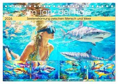 Cover Im Tanz der Haie. Seelenströmung zwischen Mensch und Meer (Tischkalender 2026 DIN A5 quer), CALVENDO Monatskalender