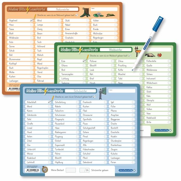 Meine Blitzlesekarten - Suchwörter Meine Blitzlesekarten - Suchwörter