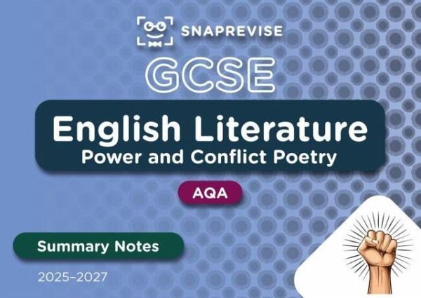 SnapRevise GCSE AQA English Literature: Power and Conflict Poetry SnapRevise GCSE AQA English Literature: Power and Conflict Poetry
