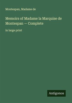 Cover Memoirs of Madame la Marquise de Montespan - Complete