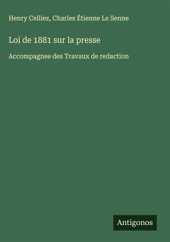 Cover Loi de 1881 sur la presse
