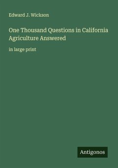 Cover One Thousand Questions in California Agriculture Answered