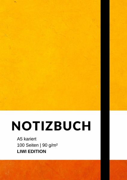 Notizbuch A5 kariert - 100 Seiten 90g/m² - Soft Cover - FSC Papier