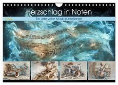 Herzschlag in Noten (Wandkalender 2026 DIN A4 quer), CALVENDO Monatskalender Cover Herzschlag in Noten (Wandkalender 2026 DIN A4 quer), CALVENDO Monatskalender