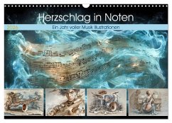 Herzschlag in Noten (Wandkalender 2026 DIN A3 quer), CALVENDO Monatskalender Cover Herzschlag in Noten (Wandkalender 2026 DIN A3 quer), CALVENDO Monatskalender
