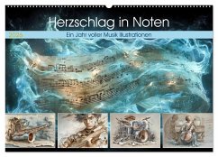 Herzschlag in Noten (Wandkalender 2026 DIN A2 quer), CALVENDO Monatskalender Cover Herzschlag in Noten (Wandkalender 2026 DIN A2 quer), CALVENDO Monatskalender