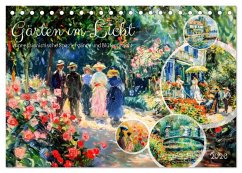 Cover Gärten im Licht - Impressionistische Spaziergänge mit Blütenpracht (Tischkalender 2026 DIN A5 quer), CALVENDO Monatskalender
