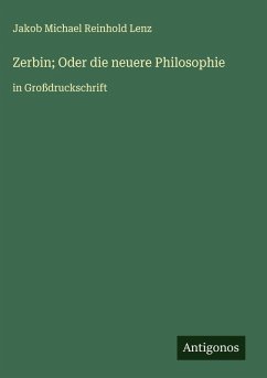 Cover Zerbin; Oder die neuere Philosophie