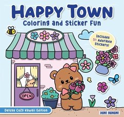 Cover Happy Town Coloring and Sticker Fun