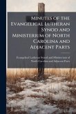 Minutes of the Evangelical Lutheran Synod and Ministerium of North Carolina and Adjacent Parts