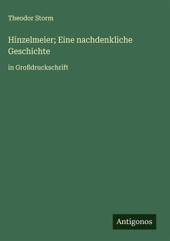 Cover Hinzelmeier; Eine nachdenkliche Geschichte
