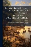 Extract From By-laws of the Hereditary Order of Descendants of Colonial Governors