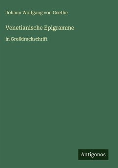 Venetianische Epigramme Cover Venetianische Epigramme