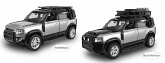 Land Rover Defender 110 Diecast 1:43 silber 2in1