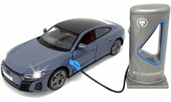 Cover Audi RS e-tron GT Diecast 1:36 grau inkl. Knopfzellen