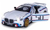 BMW 3.0 CSL Diecast 1:34 weiß inkl. Knopfzellen