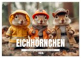 Eichhörnchen - Die lustigen Tiere und ihre Berufe im Wald (Wandkalender 2026 DIN A2 quer), CALVENDO Monatskalender