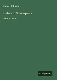 Cover Preface to Shakespeare