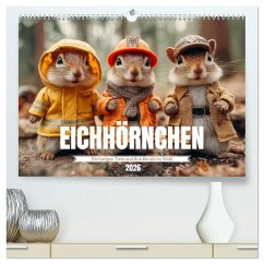 Eichhörnchen - Die lustigen Tiere und ihre Berufe im Wald (hochwertiger Premium Wandkalender 2026 DIN A2 quer), Kunstdruck in Hochglanz Cover Eichhörnchen - Die lustigen Tiere und ihre Berufe im Wald (hochwertiger Premium Wandkalender 2026 DIN A2 quer), Kunstdruck in Hochglanz