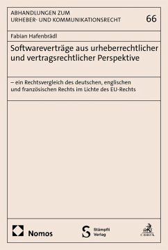 Cover Softwareverträge aus urheberrechtlicher und vertragsrechtlicher Perspektive (eBook, PDF)
