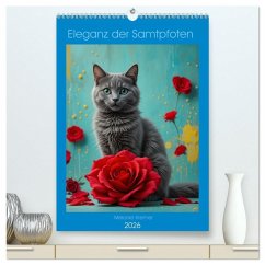 Cover Eleganz der Samtpfoten (hochwertiger Premium Wandkalender 2026 DIN A2 hoch), Kunstdruck in Hochglanz