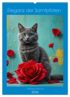 Cover Eleganz der Samtpfoten (Wandkalender 2026 DIN A2 hoch), CALVENDO Monatskalender