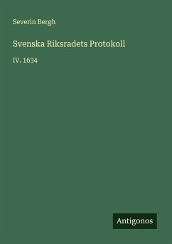 Cover Svenska Riksradets Protokoll