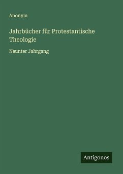Cover Jahrbücher für Protestantische Theologie
