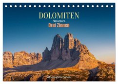 Cover Dolomiten, Drei Zinnen Naturpark: Alpenlandschaften (Tischkalender 2026 DIN A5 quer), CALVENDO Monatskalender