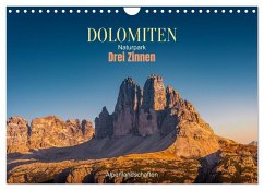 Cover Dolomiten, Drei Zinnen Naturpark: Alpenlandschaften (Wandkalender 2026 DIN A4 quer), CALVENDO Monatskalender