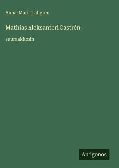 Cover Mathias Aleksanteri Castrén